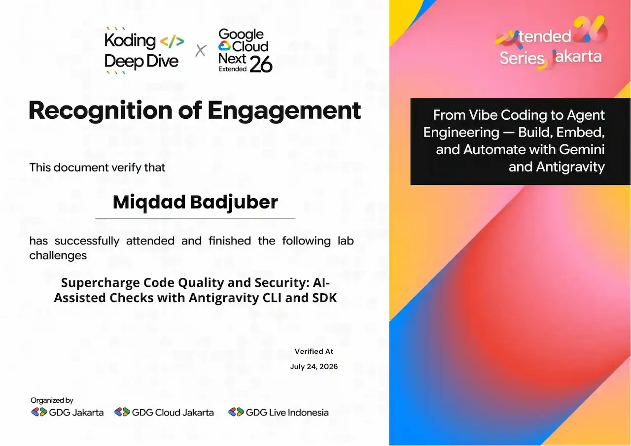 Certificate AI Code Quality & Security