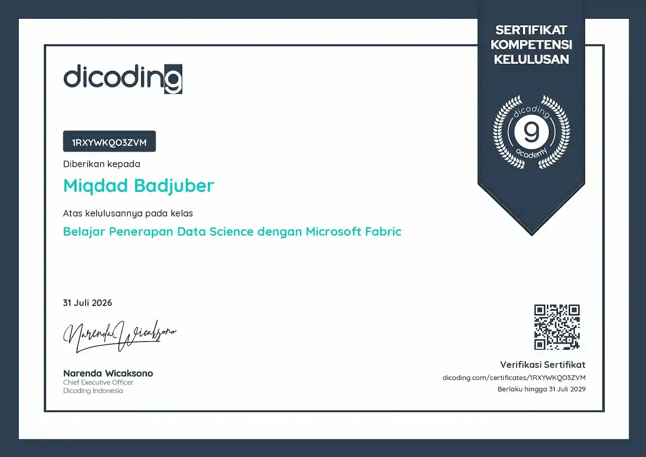 Certificate Data Science