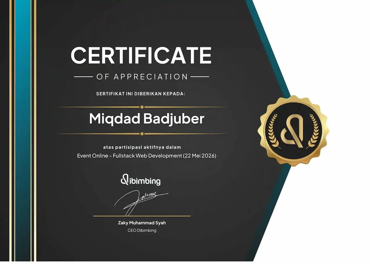Certificate Fullstack Web Development