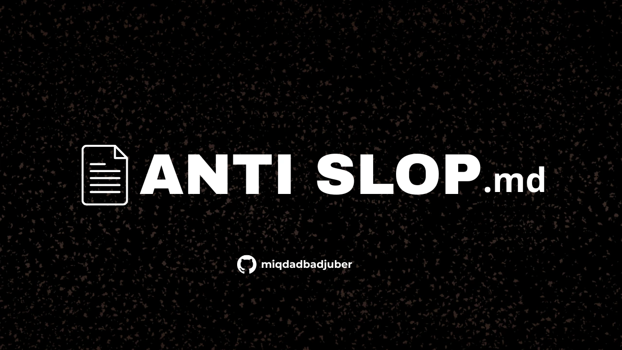 Anti AI Slop